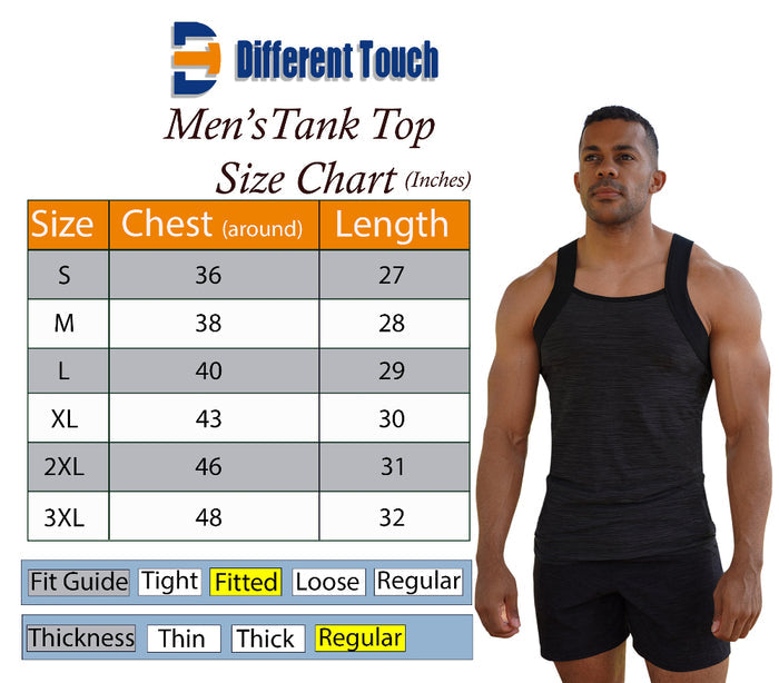 Men's tank Top Size Chart
