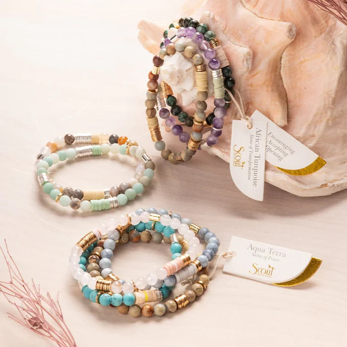 Stacking Bracelet- Aqua Terra - Madison's Niche