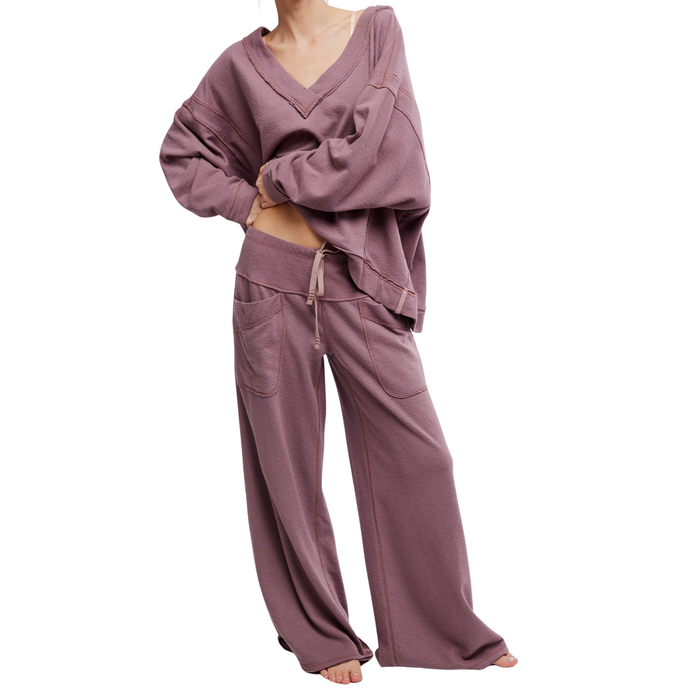 Staycation Lounge Pant in Elderberry Tea - Madison's Niche
