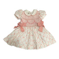 Stella Bow Pink Coquette Handsmocked Dress