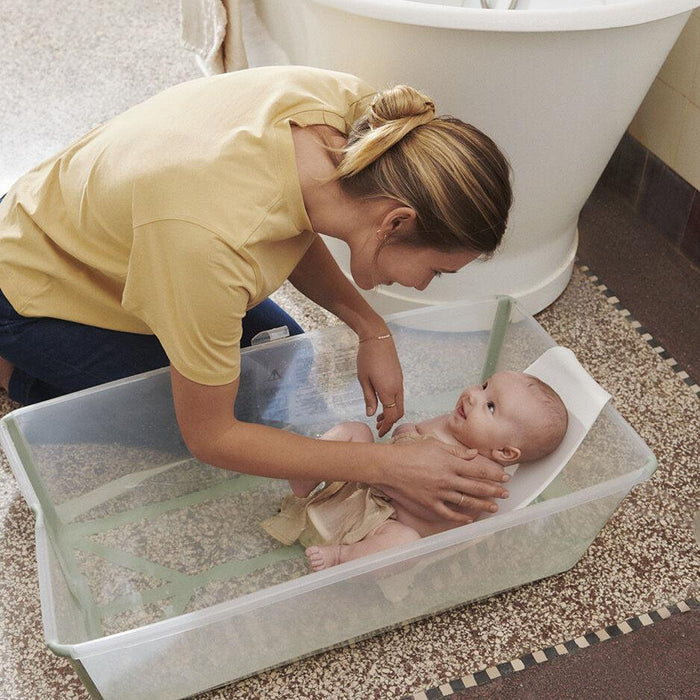 Stokke - Flexi Bath XL Tub & Newborn Support Bundle - White-Bath Tubs-Posh Baby