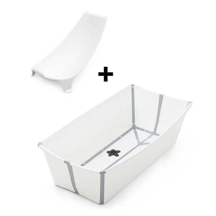 Stokke - Flexi Bath XL Tub & Newborn Support Bundle - White-Bath Tubs-Posh Baby