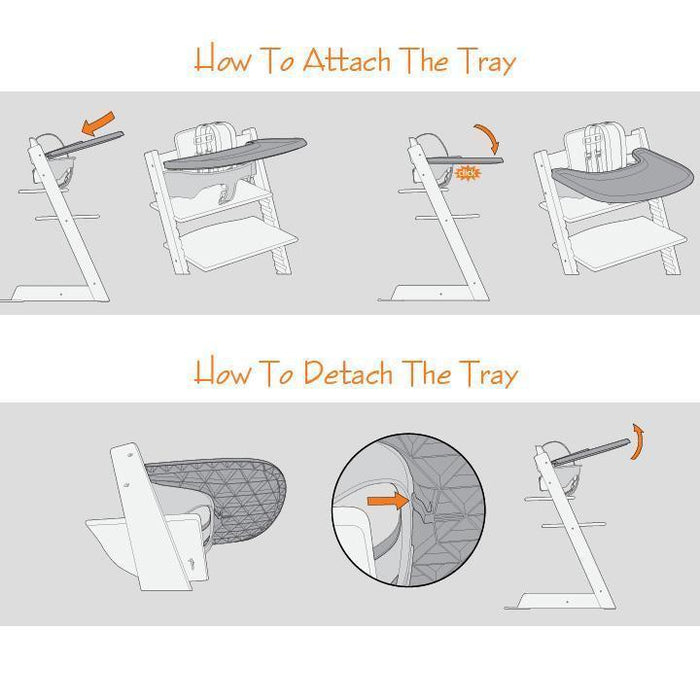 Stokke - Tripp Trapp High Chair Tray - Black-High Chair Accessories-Posh Baby