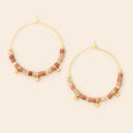 Stone Disc Hoop- Rhodonite - Madison's Niche