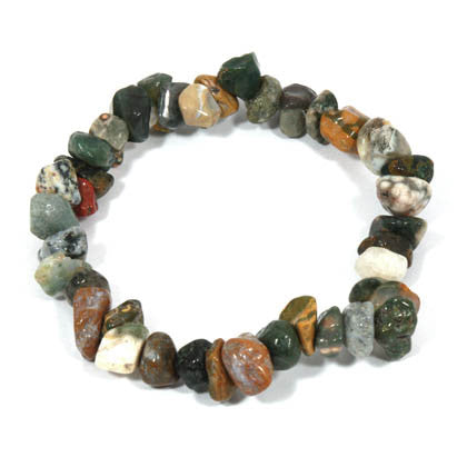 Stone: Ocean Jasper Gemstone Chip Bracelet