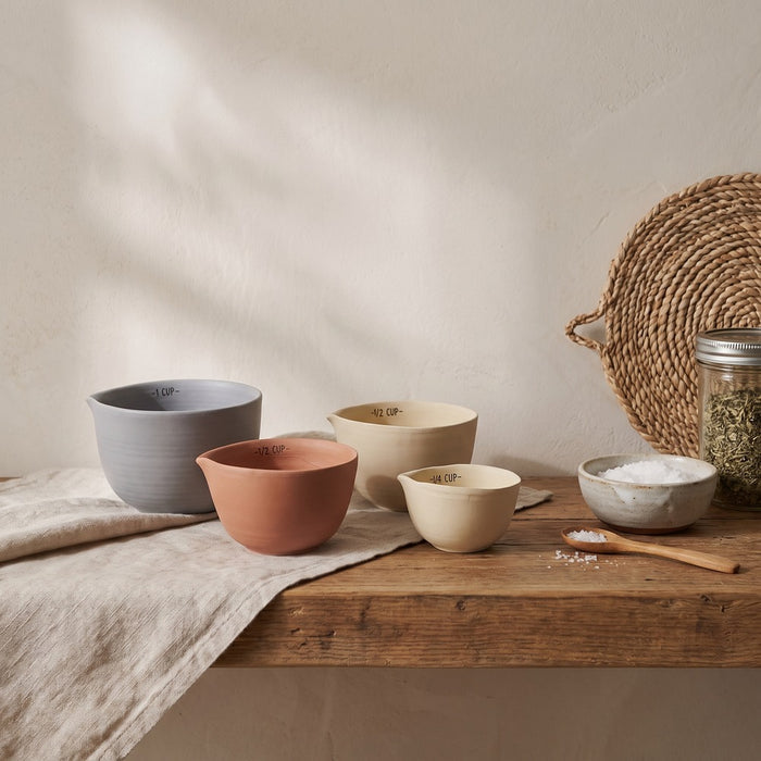 Stoneware Measuring Cups, styled at home