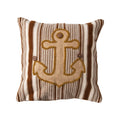 Striped Anchor Pillow - Madison's Niche
