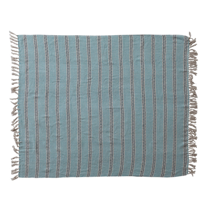 Striped Throw With Fringe - Madison's Niche