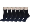 Sumona women ankle high trouser socks black nylon spandex