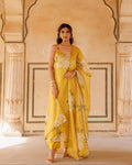 Sunshine Yellow Floral Print Cotton Cami Set