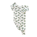 Sweet Bamboo - Convertible Two Way Zipper Romper - Sea Turtle-Footies + Rompers (Basic)-Newborn-Posh Baby