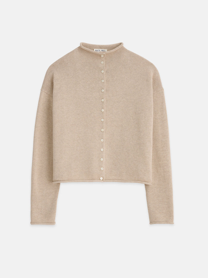 Taylor Cardigan in Cotton Cashmere - Vellum