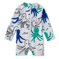 Tea - Long Sleeve Rash Guard Swimsuit - Sketched Otcopus-Swim-3-6M-Posh Baby