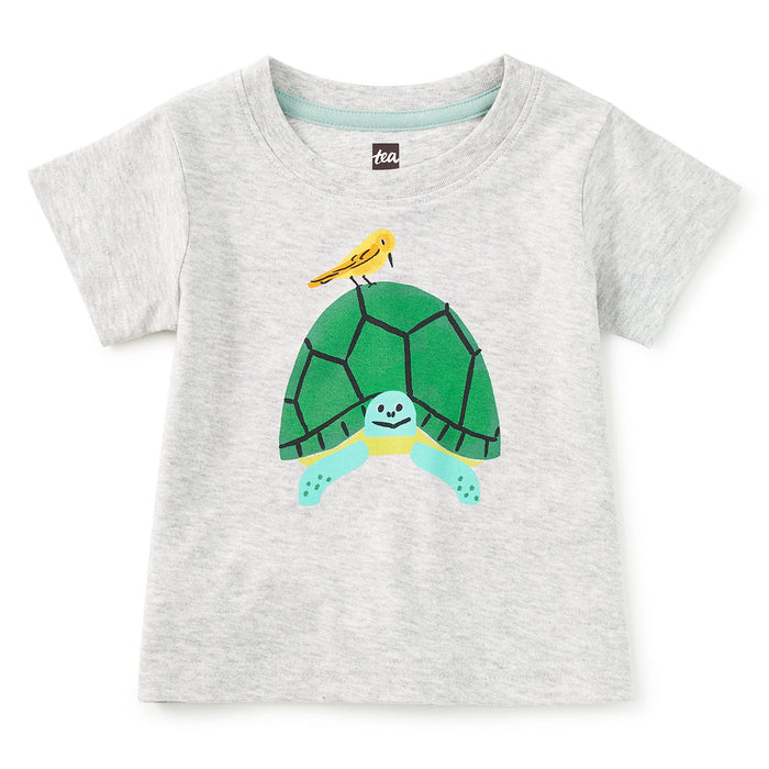Tea - Short Sleeve Cotton Tee - Turtle Time-Short Sleeves-3-6M-Posh Baby