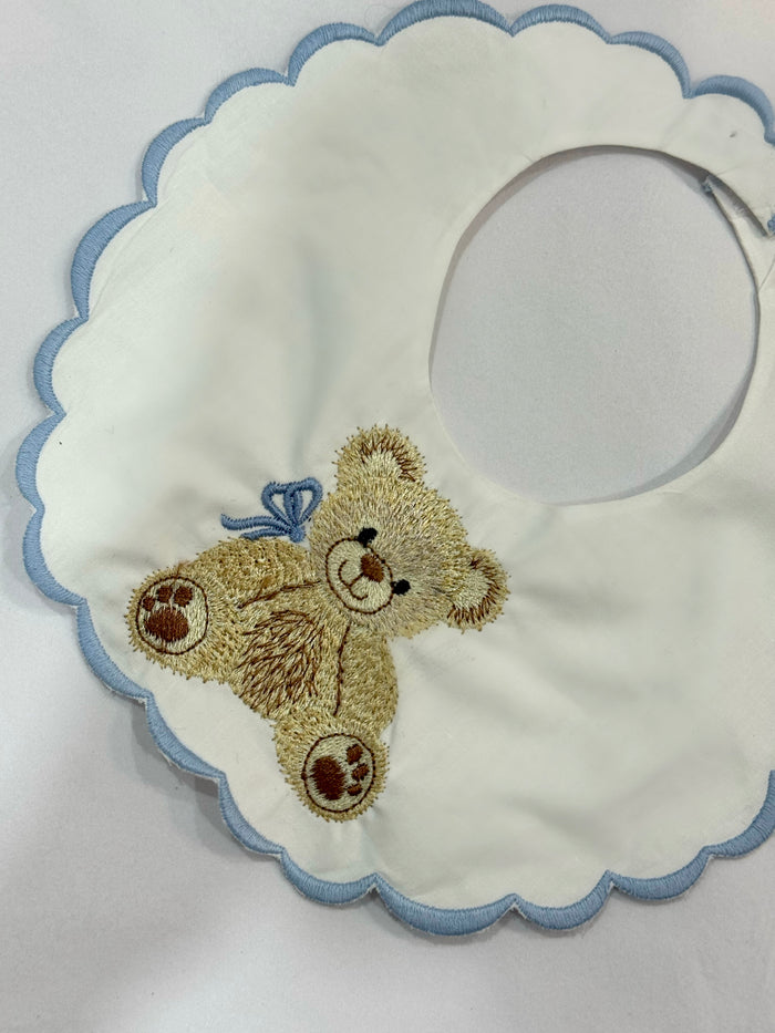 Terry Scallop Baby Bib Monogram
