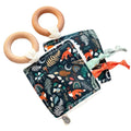 The Bird & Elephant - Handmade Soft Sensory Crinkle Toy - Fox & Rainbows-Plush Rattles + Teething Toys-Posh Baby