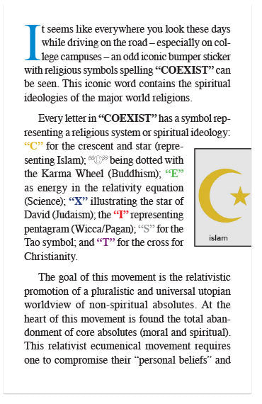 The "Coexist" Delusion (KJV)