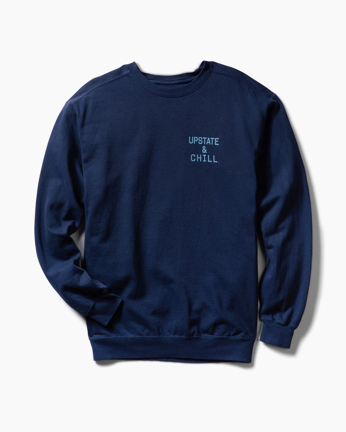 The Heart: Upstate & Chill Crewneck - True Navy / Blue