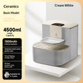 Thermostatically Controlled Plug-Free Pet Water Fountain With Automatic Tilting Feature Flowing Water by DigestWell Co.
