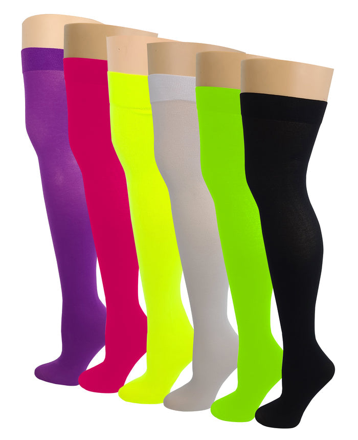 Thigh High Trouser Socks | Opaque Solid Colors | Women
