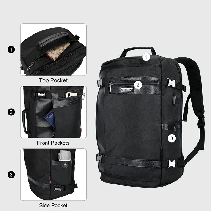 WITZMAN B686 nylon travel backpack product view 7