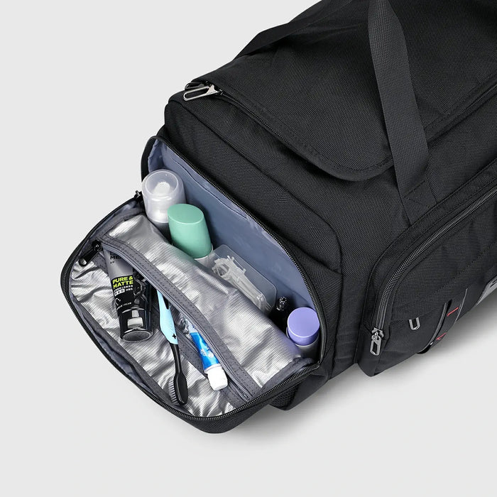 Travel Duffel Bag for Men Nylon Carry on Weekender Bag, side pocket layout