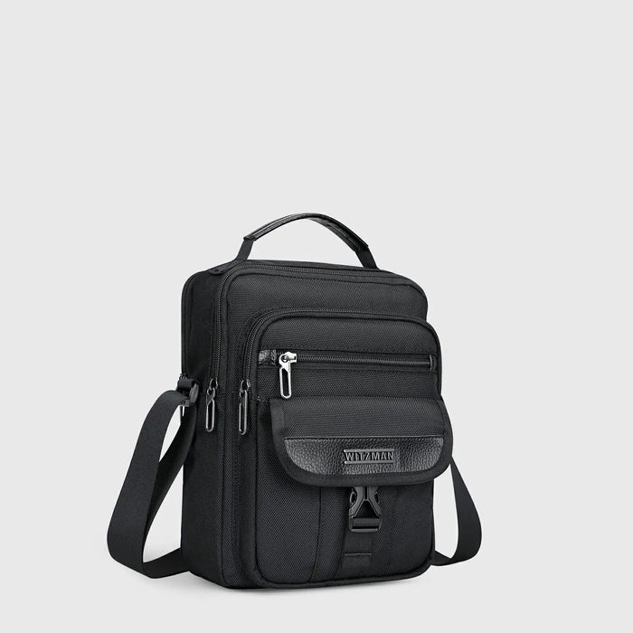 Travel Shoulder Bag Lightweight Small Casual Messenger Bag, front exterior and compact shape