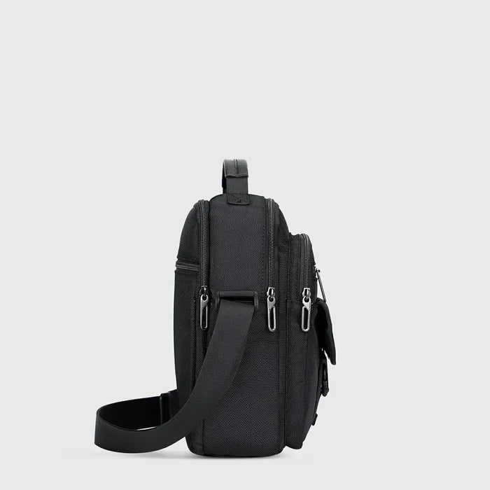Travel Shoulder Bag Lightweight Small Casual Messenger Bag, side profile and slim size