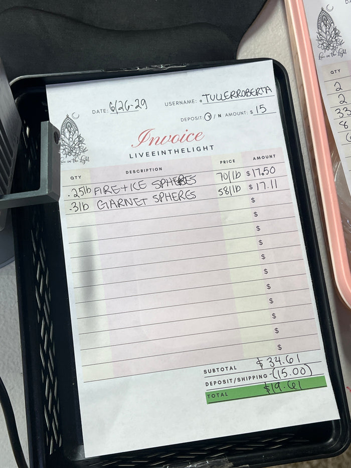@tullerroberta Wholesale Live Sale Invoice