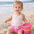 Tun Tun (Peru) - Cotton Tank Top & Shorts Set - Pink Strawberries-Sets-3-6M-Posh Baby
