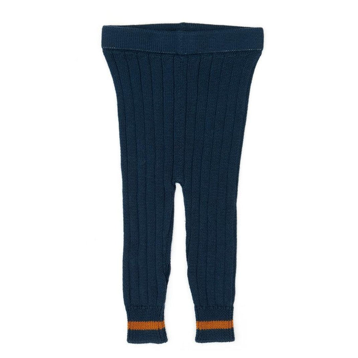 Tun Tun (Peru) - Pima Cotton Logan Pant - Navy & Natural-Bottoms-6-12M-Posh Baby