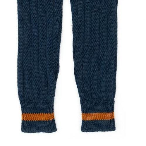 Tun Tun (Peru) - Pima Cotton Logan Pant - Navy & Natural-Bottoms-6-12M-Posh Baby