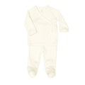 Tun Tun Pointelle Kimono Set in White Swan