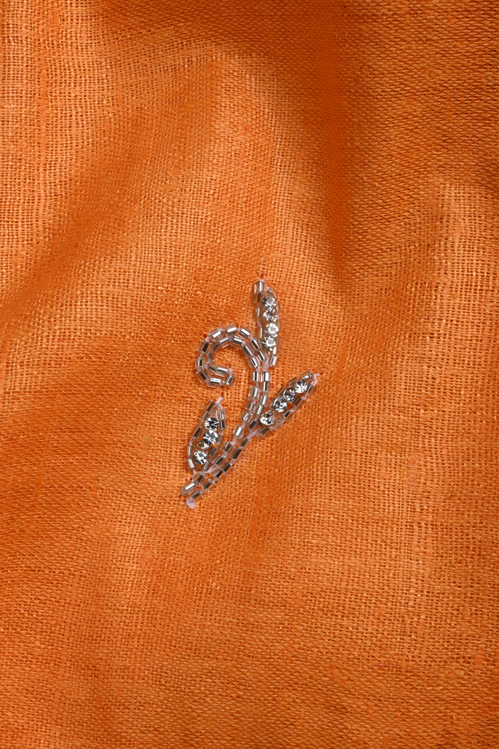 Turmeric Yellow Embroidered Matka Silk Saree