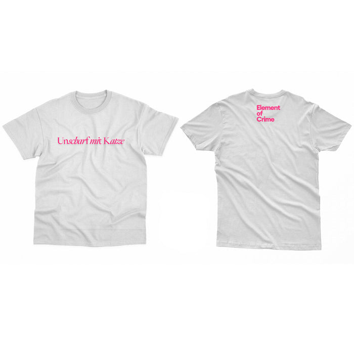 Unscharf Mit Katzen T-Shirt Weiss - Bingo Merch