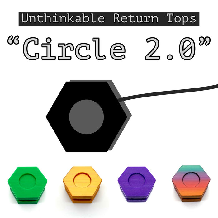 Unthinkable Return Tops '' Circle 2.0 '' Yo-Yo - 3D Printed Fixed Axle Hexagon YoYo - YoYoSam