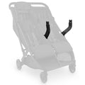 UPPAbaby car seat adapters attached on the Minu Duo stroller, designed for attaching infant car seats.