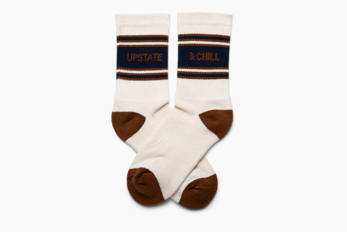 Upstate & Chill® Sock - Natural / Gingerbread / Navy