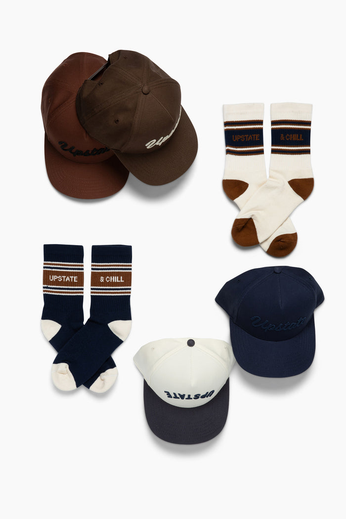 Upstate & Chill® Sock - Navy / Natural / Gingerbread
