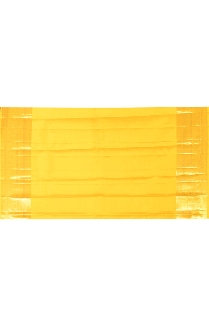 Vibrant Yellow Woven Kanjivaram Silk Saree