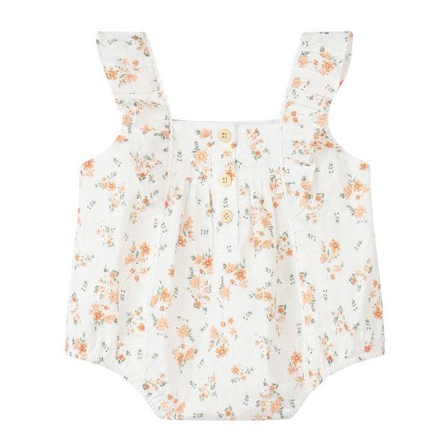Vignette - Flutter Sleeve Bubble Romper - Spring Floral-Footies + Rompers (Fashion)-0-3M-Posh Baby