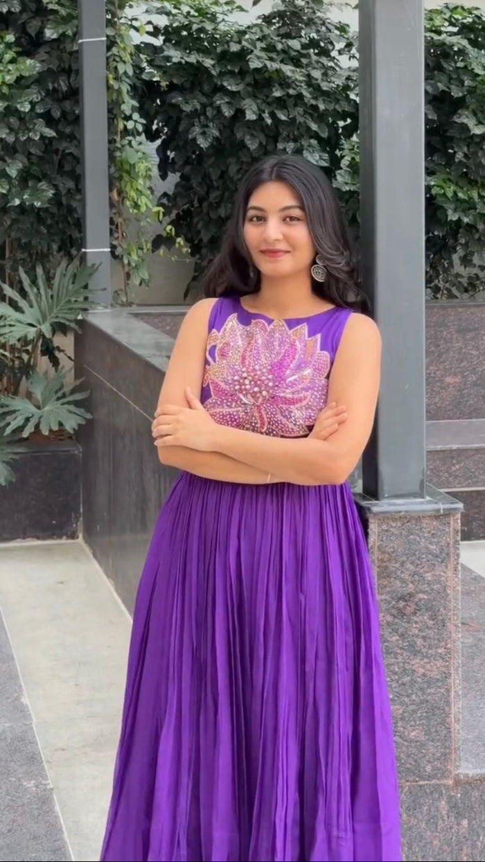 Violet Bloom Gown