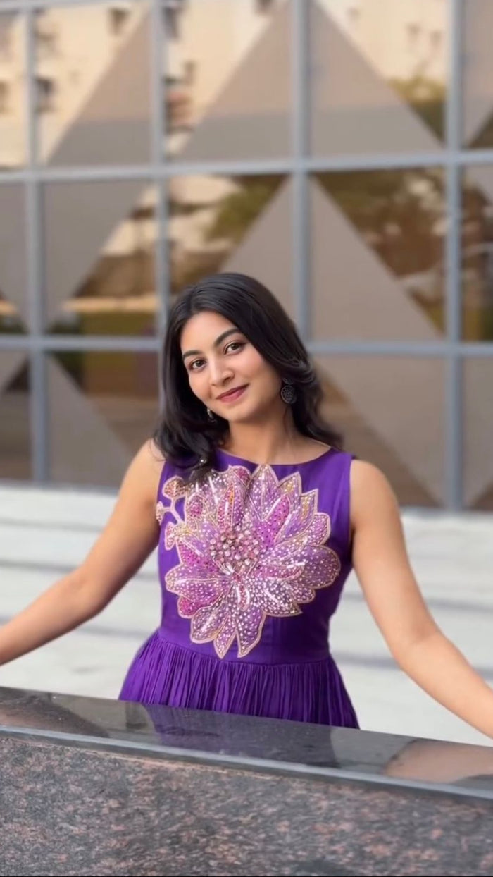 Violet Bloom Gown