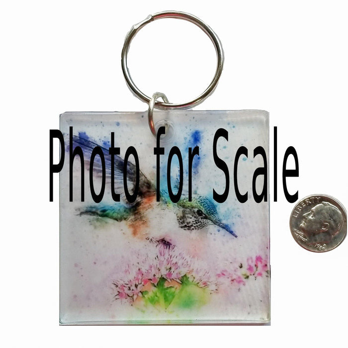 Watercolor style Black Cat Acrylic Key Chain - Schoppix Gifts