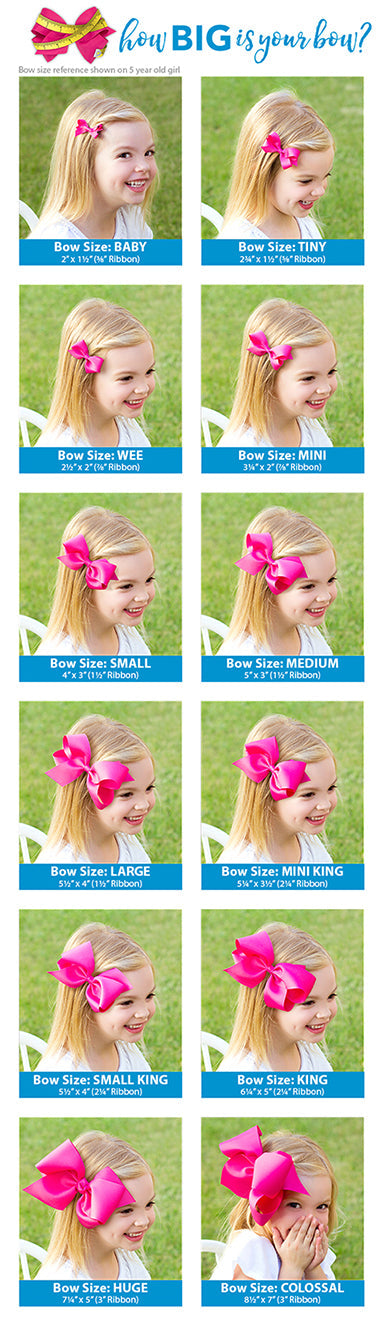 Wee Ones Medium Monogram Bow in Light Pink/Hot Pink