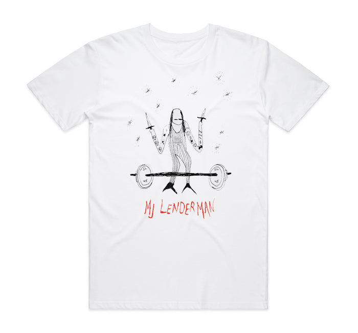 Weightlifter White T-Shirt - Bingo Merch