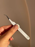 White 45 Degree Isolation Tweezer ✨ fiber tip