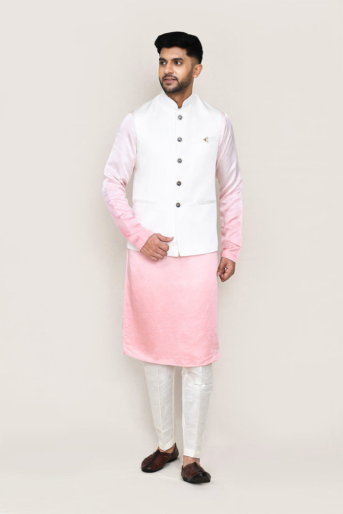 White Cotton Satin Jacket