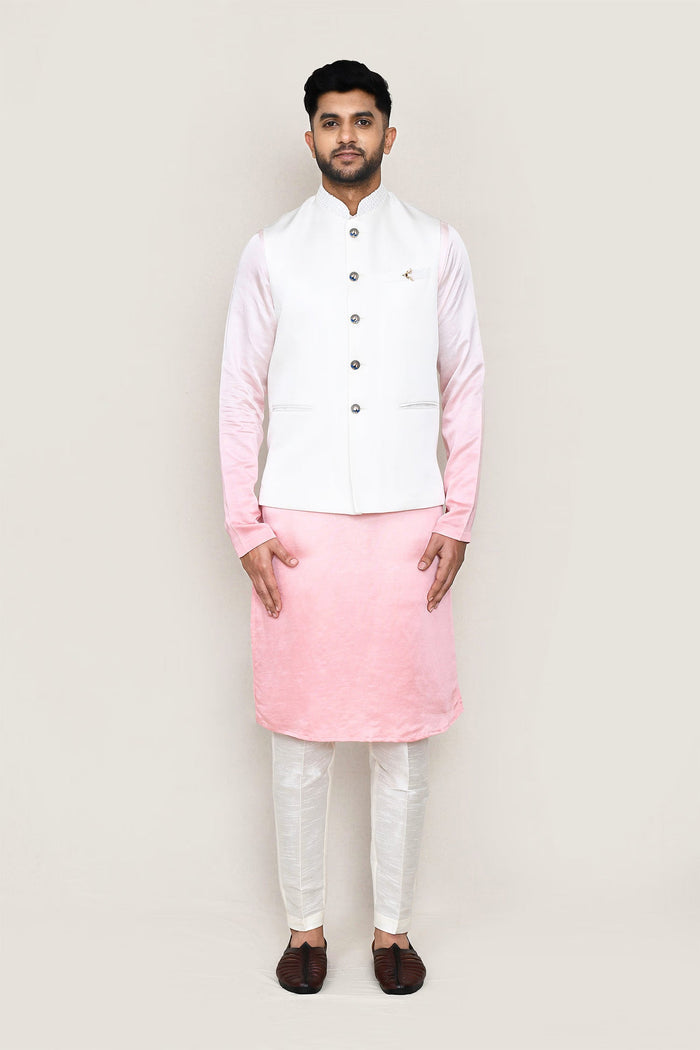 White Cotton Satin Jacket