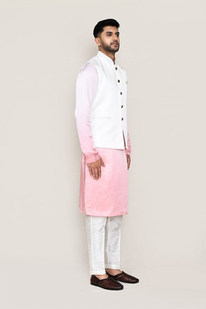 White Cotton Satin Jacket